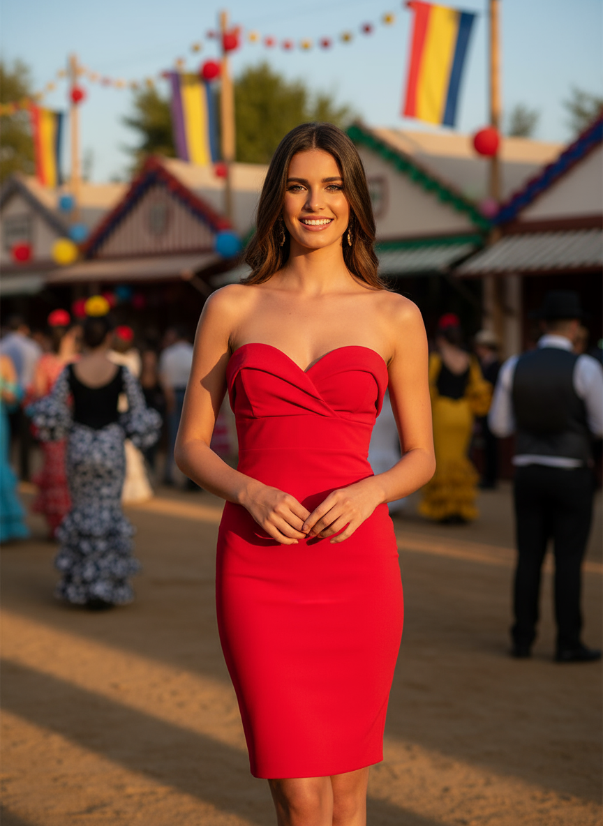 INDIAN RED SHORT DRESS 9003