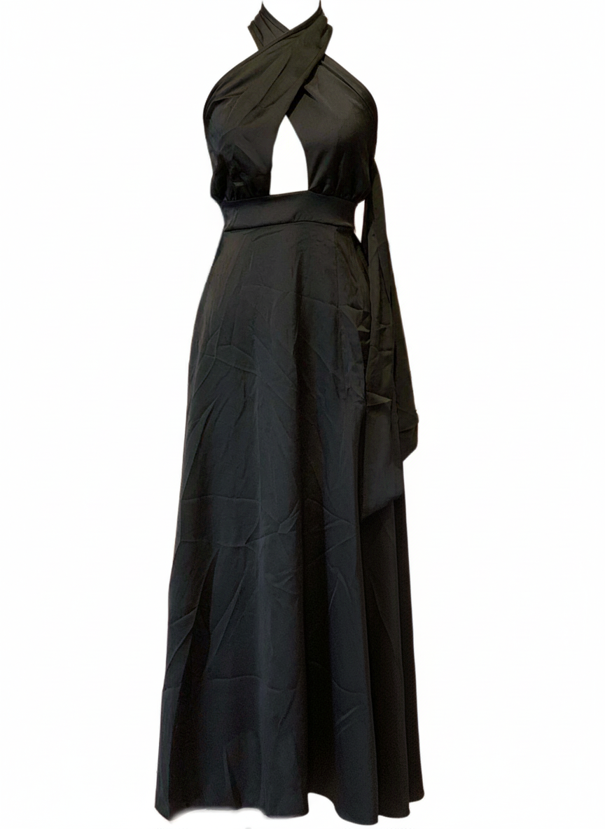 LONG BLACK DRESS 50785