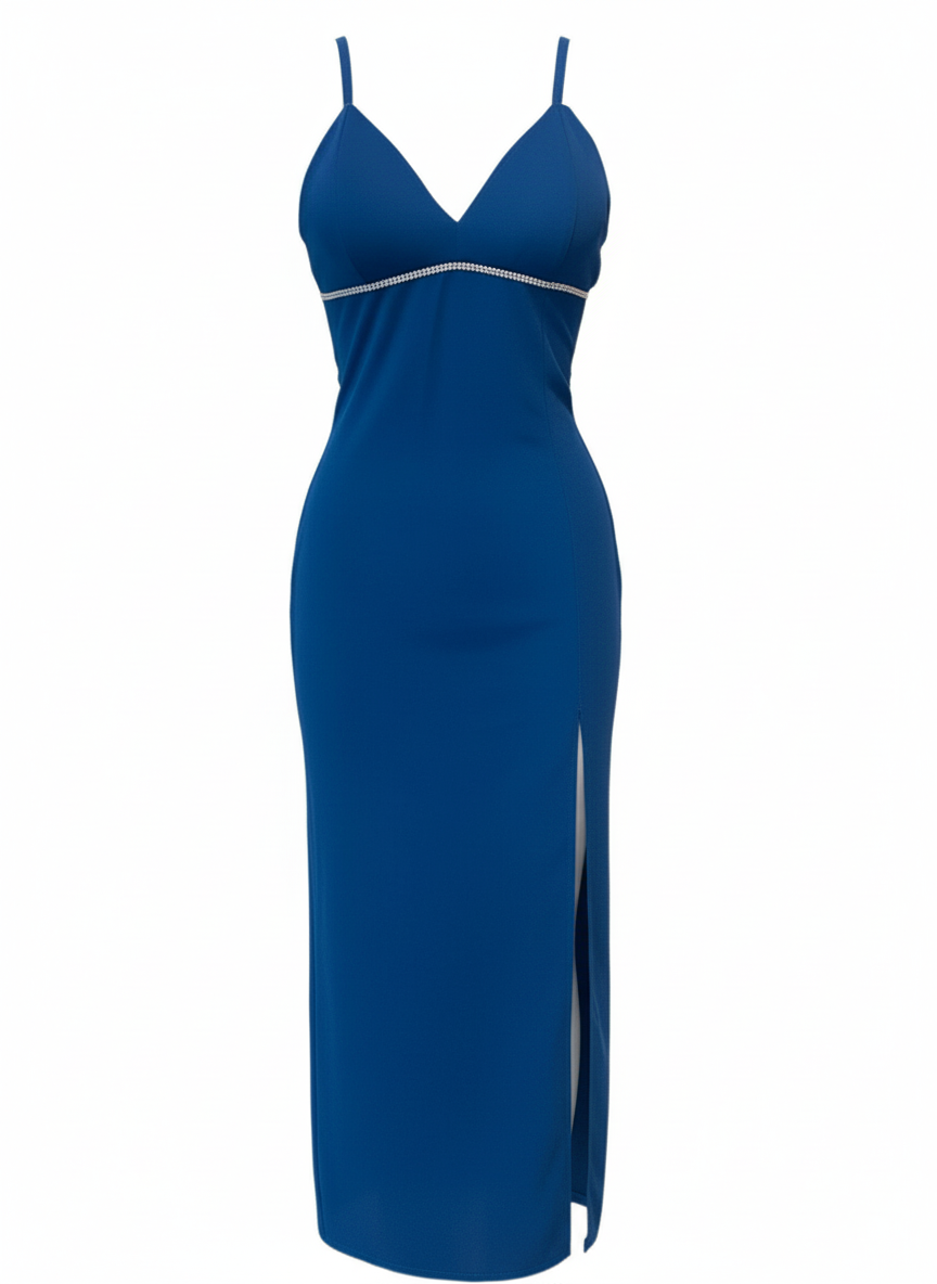 VESTIDO CORTO AZUL PETRÓLEO 25206