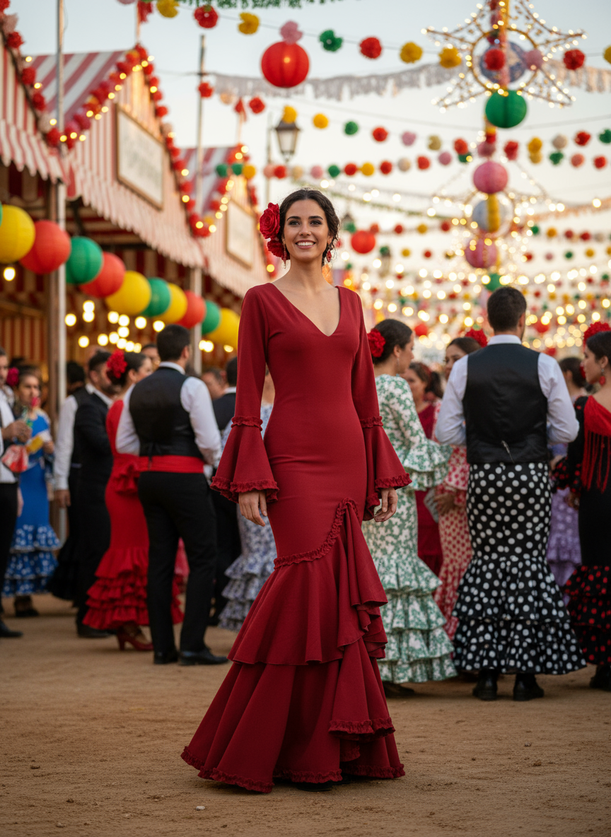 TRAJE FLAMENCA ROJO EMMA WU DESIGN X FLAMENCA 0491