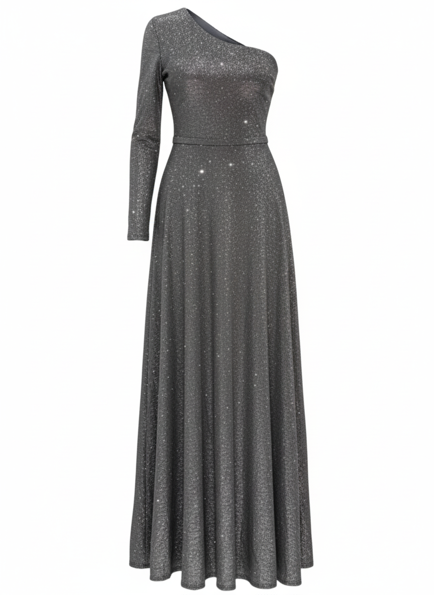 DARK GRAY LONG DRESS 14273