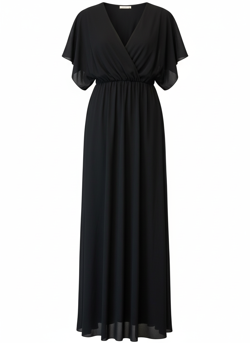 LONG BLACK DRESS 4883