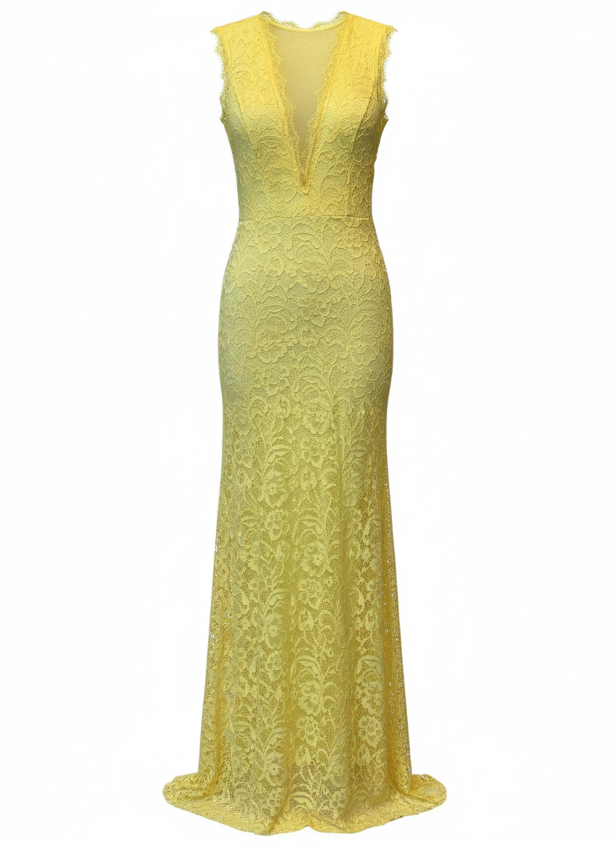 LONG YELLOW DRESS 3446