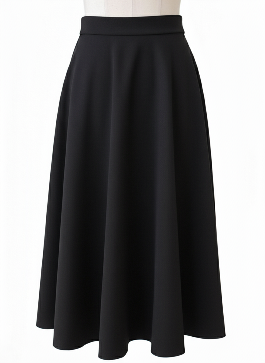 FALDA MIDI NEGRO 3848