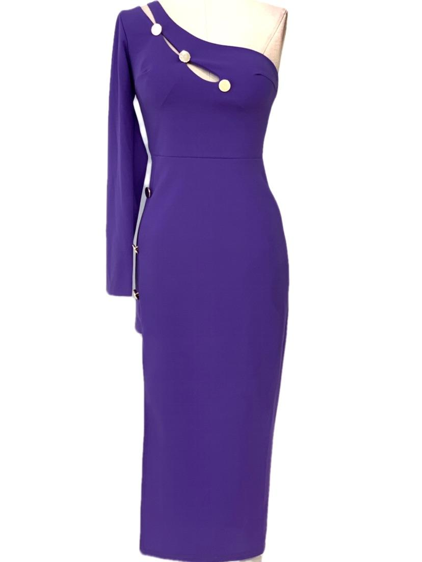 VESTIDO CORTO MORADO 22023