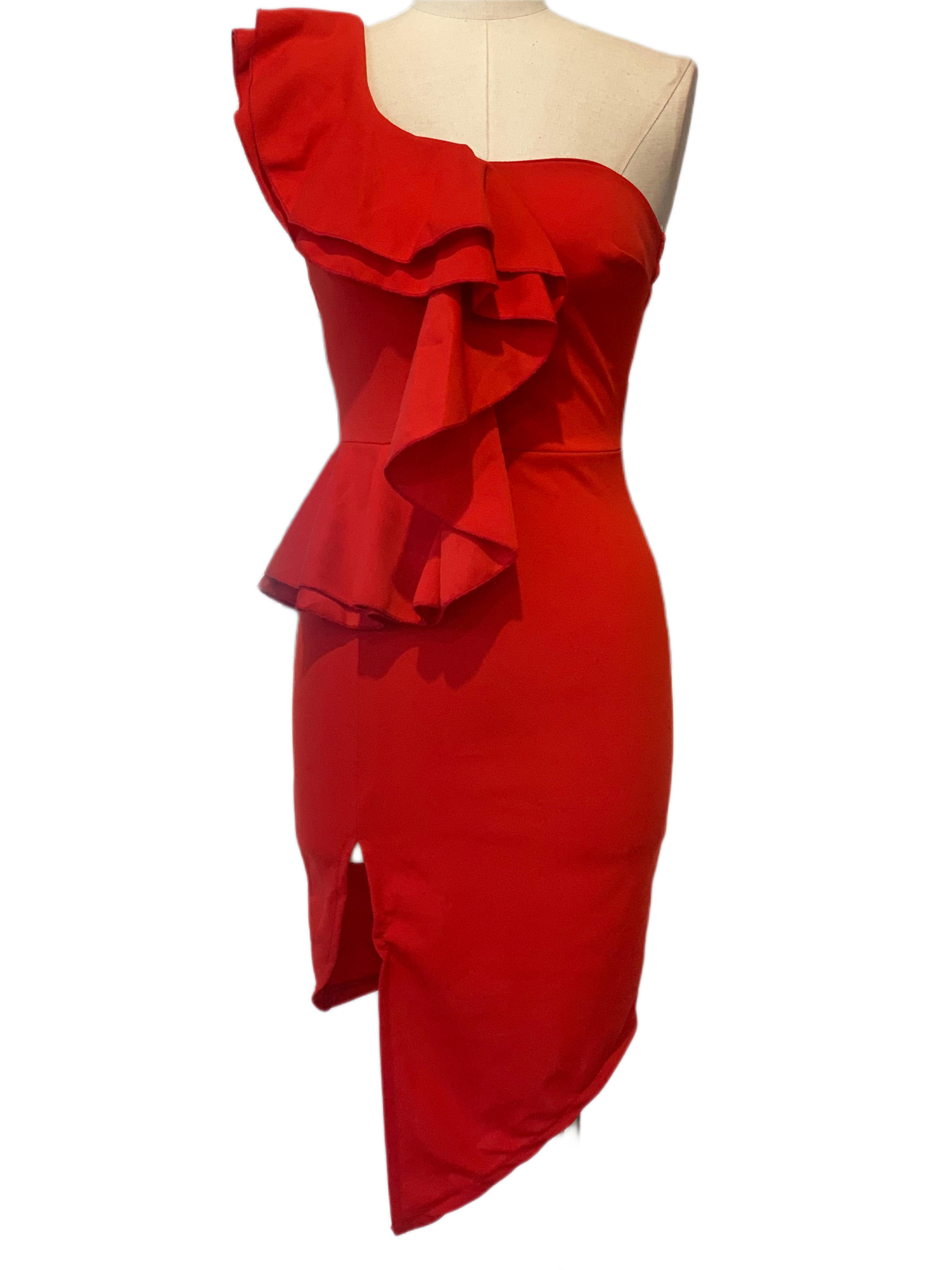 SHORT RED DRESS 23595