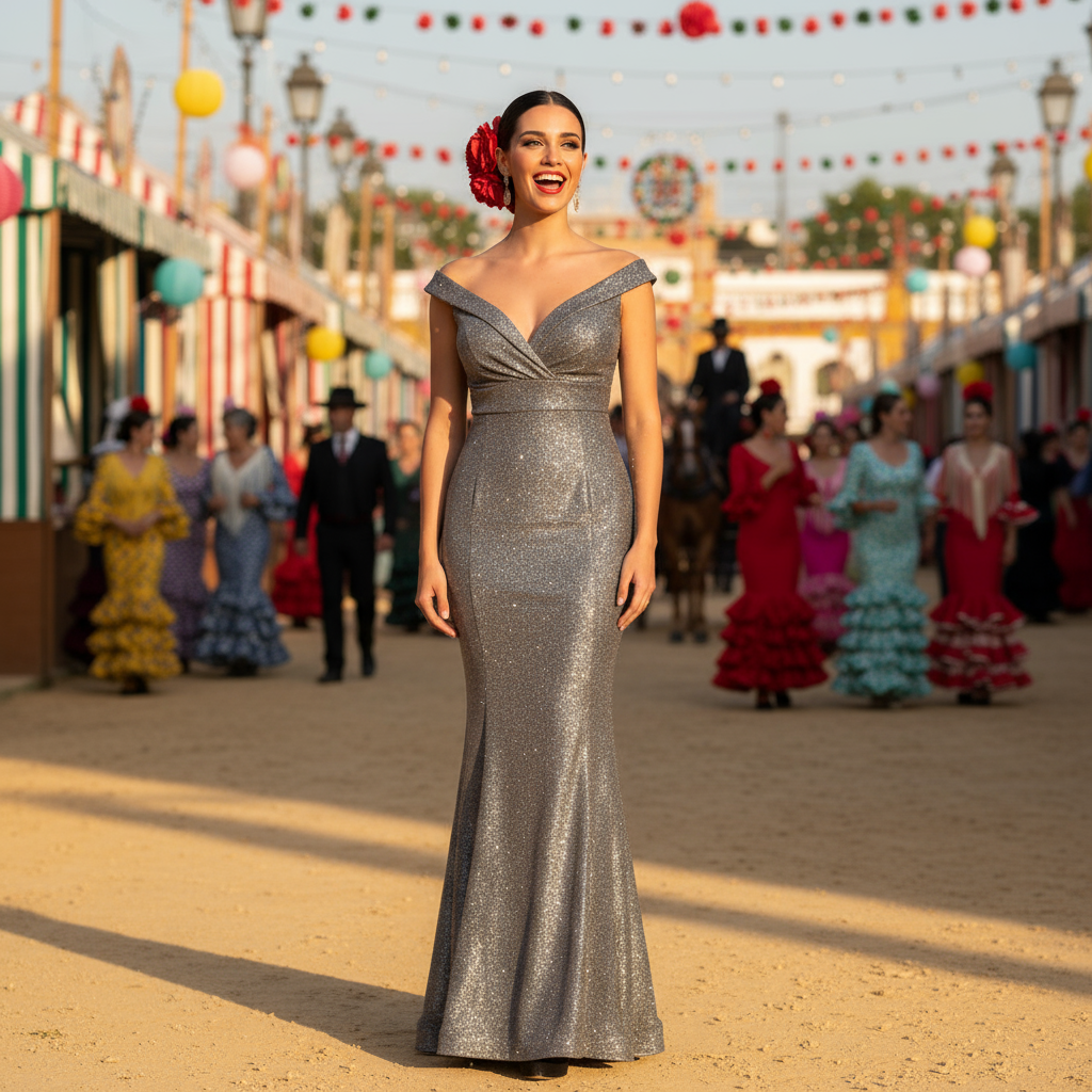 DARK GRAY LONG DRESS 8813