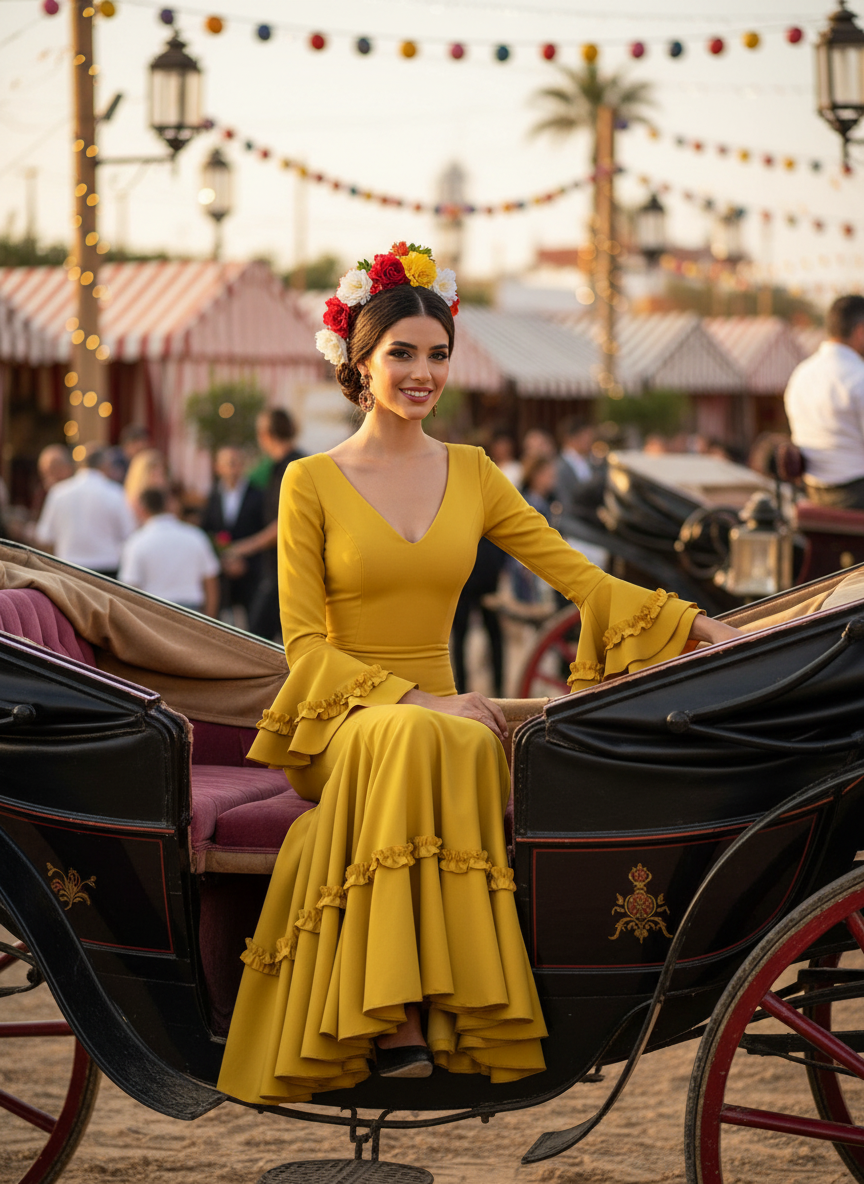 TRAJE FLAMENCA AMARILLO MANGO EMMA WU DESIGN X FLAMENCA 7817