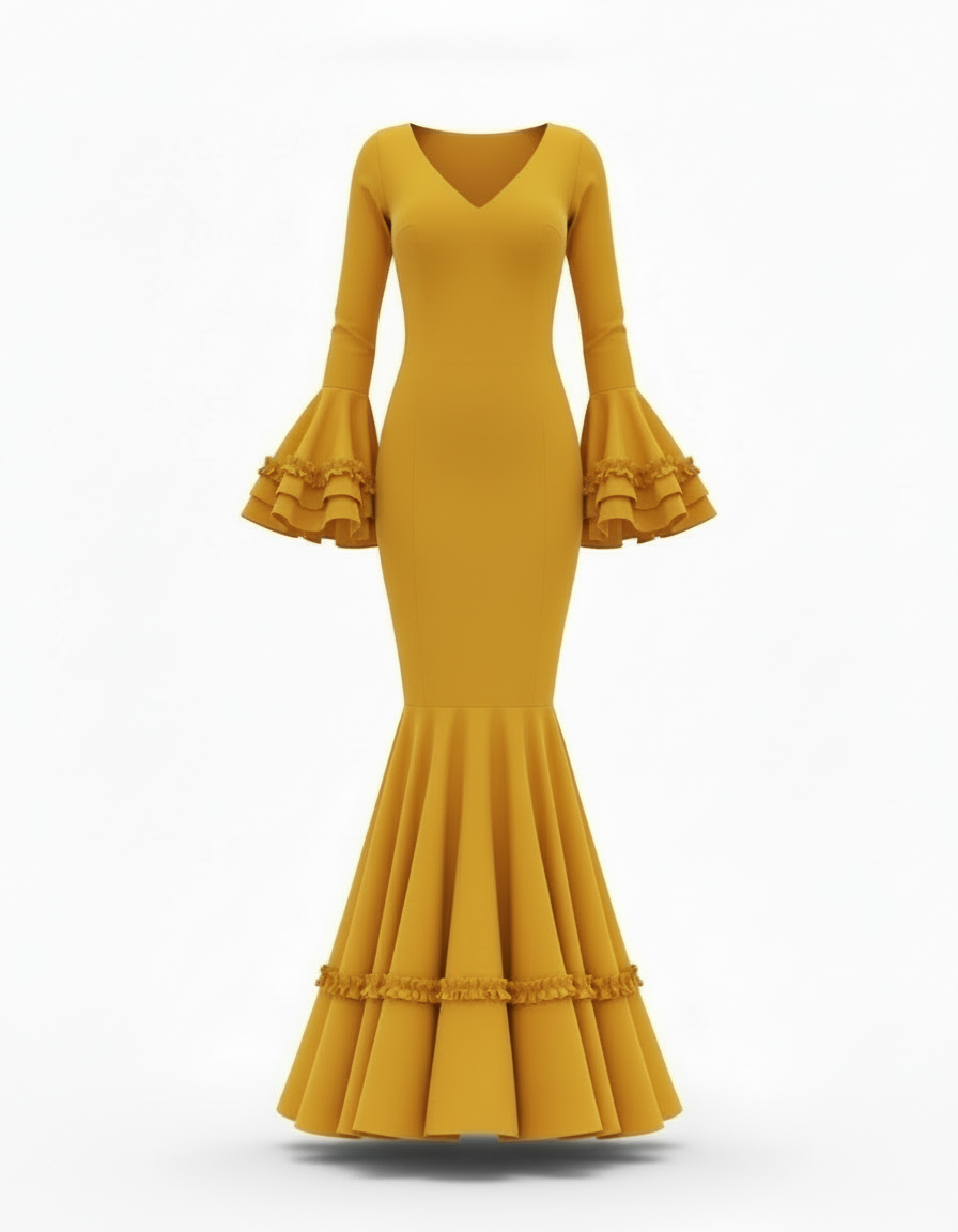 TRAJE FLAMENCA AMARILLO MANGO EMMA WU DESIGN X FLAMENCA 7817