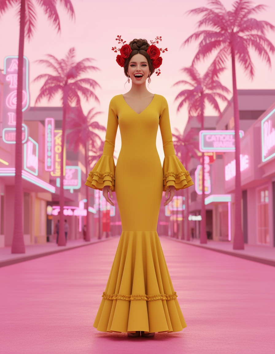 TRAJE FLAMENCA AMARILLO MANGO EMMA WU DESIGN X FLAMENCA 7817