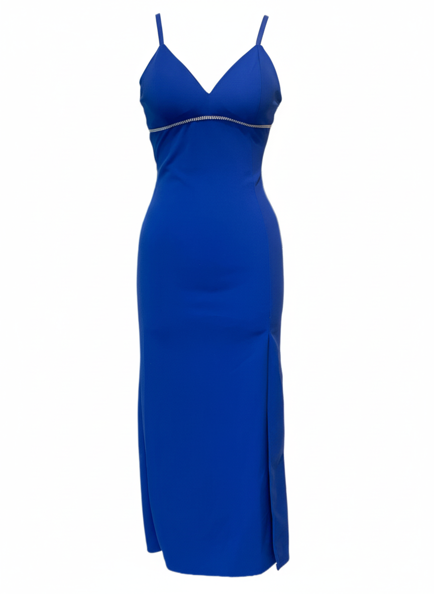 VESTIDO CORTO AZUL ELECTRICO 25206