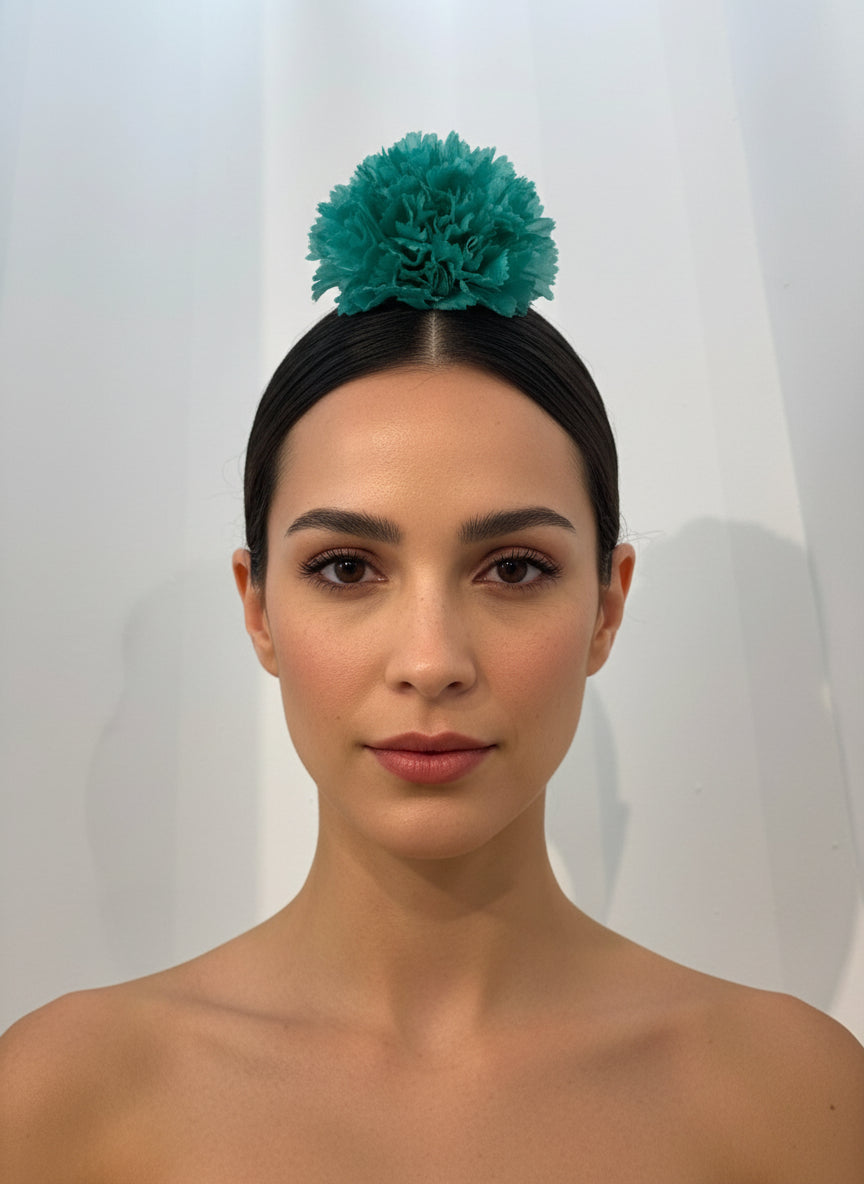 FLOR VERDE AGUA CON COLOR CLAVEL 1P