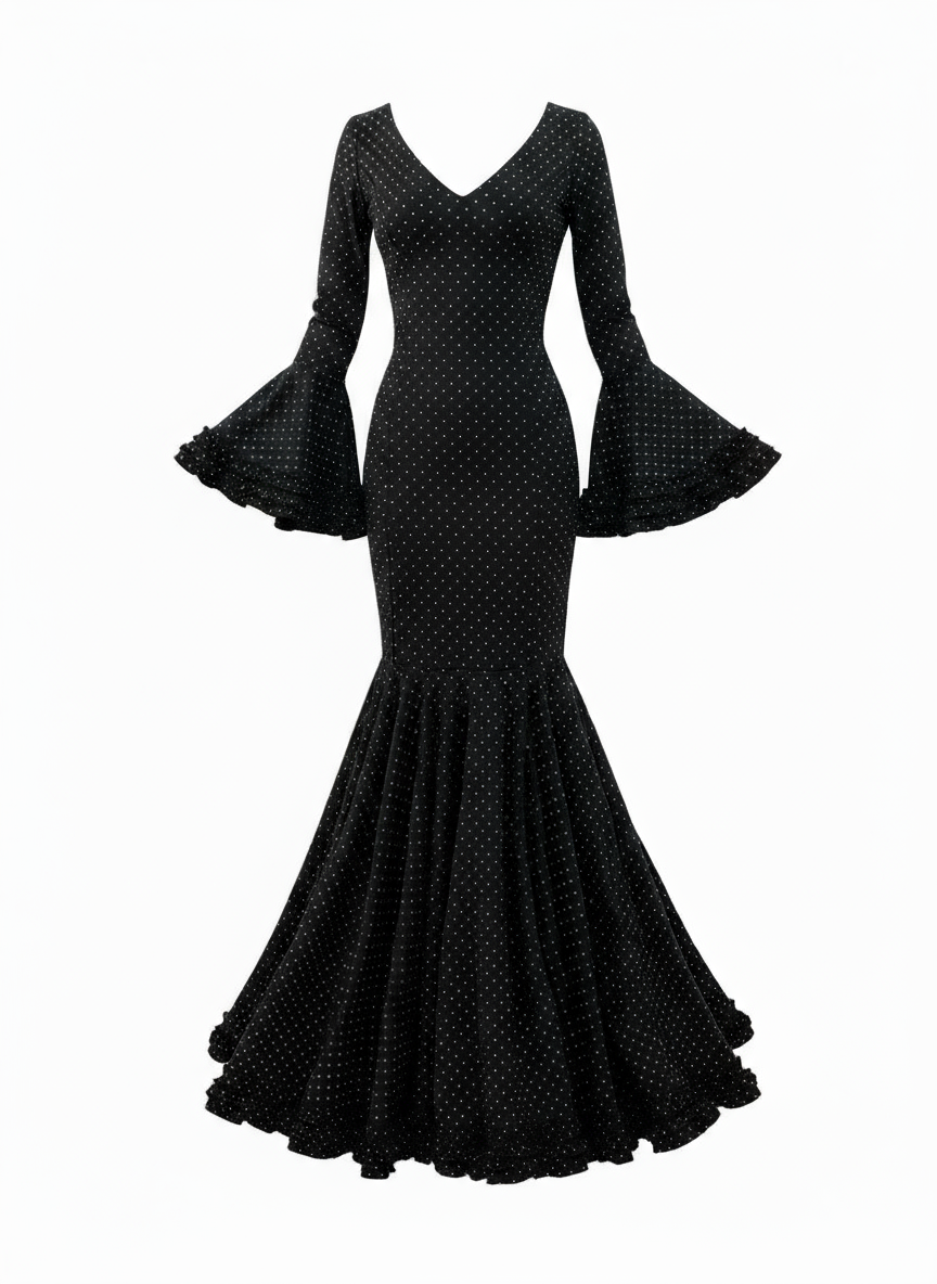 TRAJE FLAMENCA NEGRO EMMA WU DESIGN X FLAMENCA EM252