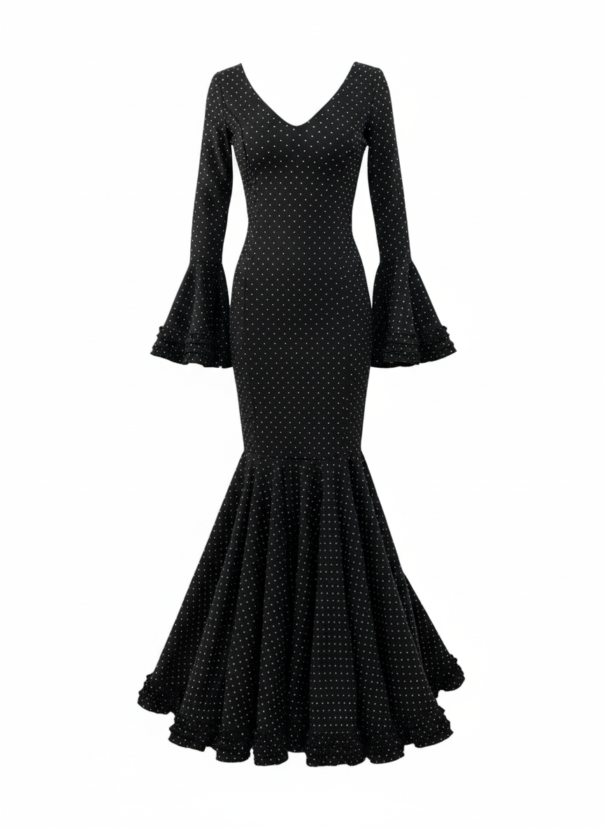 TRAJE FLAMENCA NEGRO EMMA WU DESIGN X FLAMENCA EM252