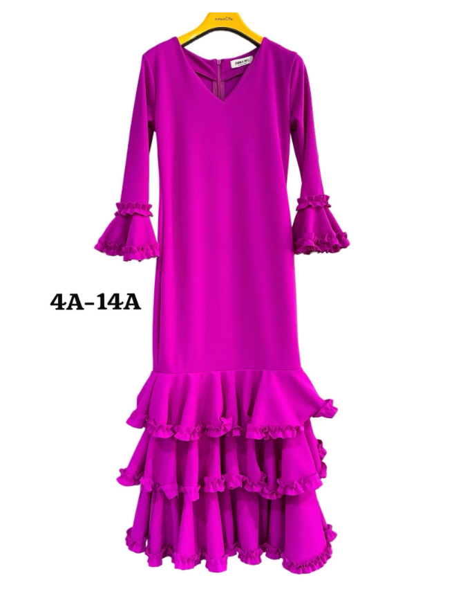 TRAJE FLAMENCA DE NIÑA  BUGANVILLA KL502