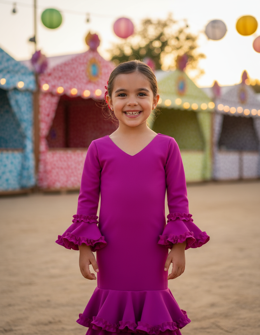 TRAJE FLAMENCA DE NIÑA  BUGANVILLA KL502