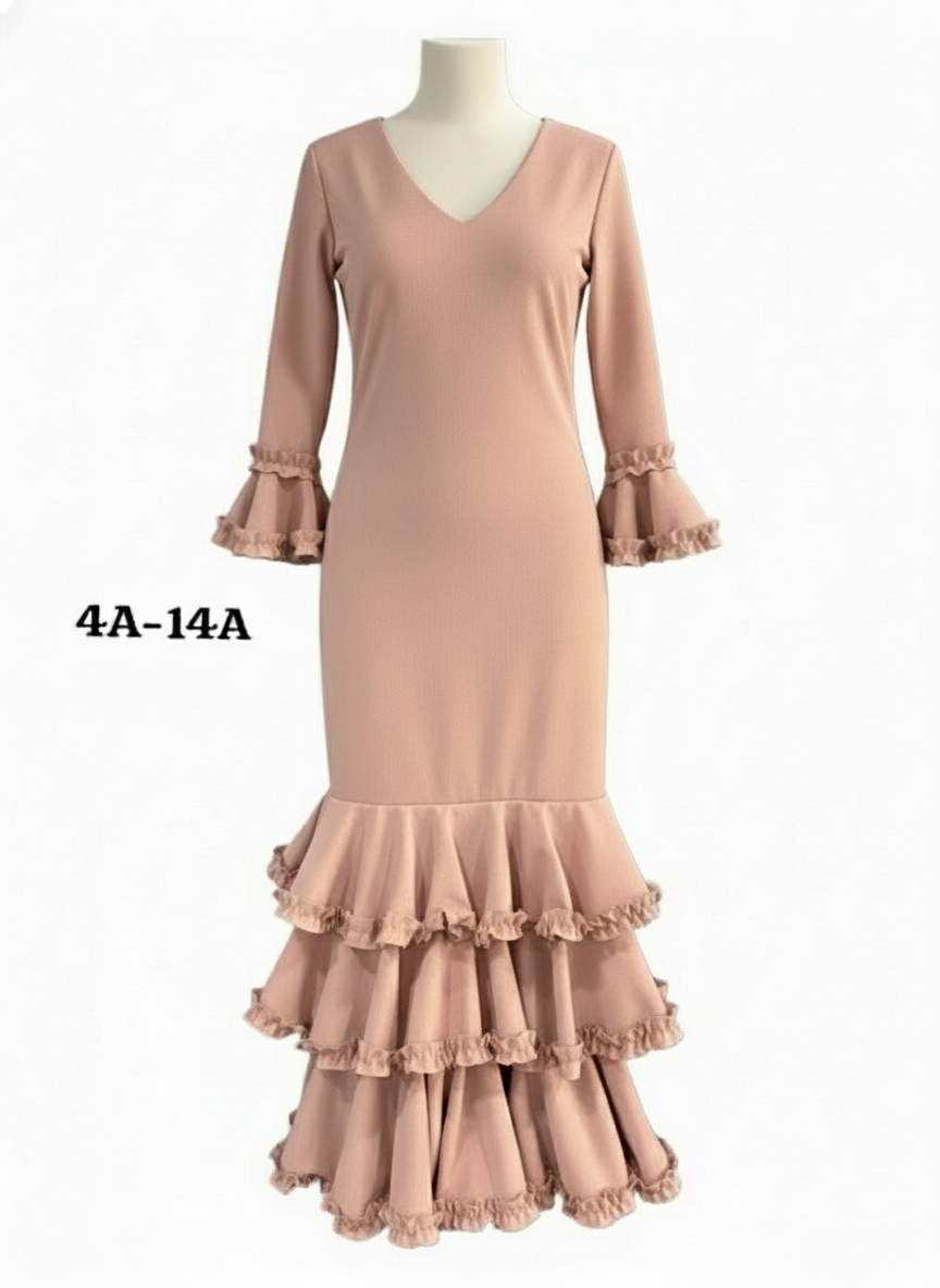 TRAJE FLAMENCA DE NIÑA  ROSA KL502