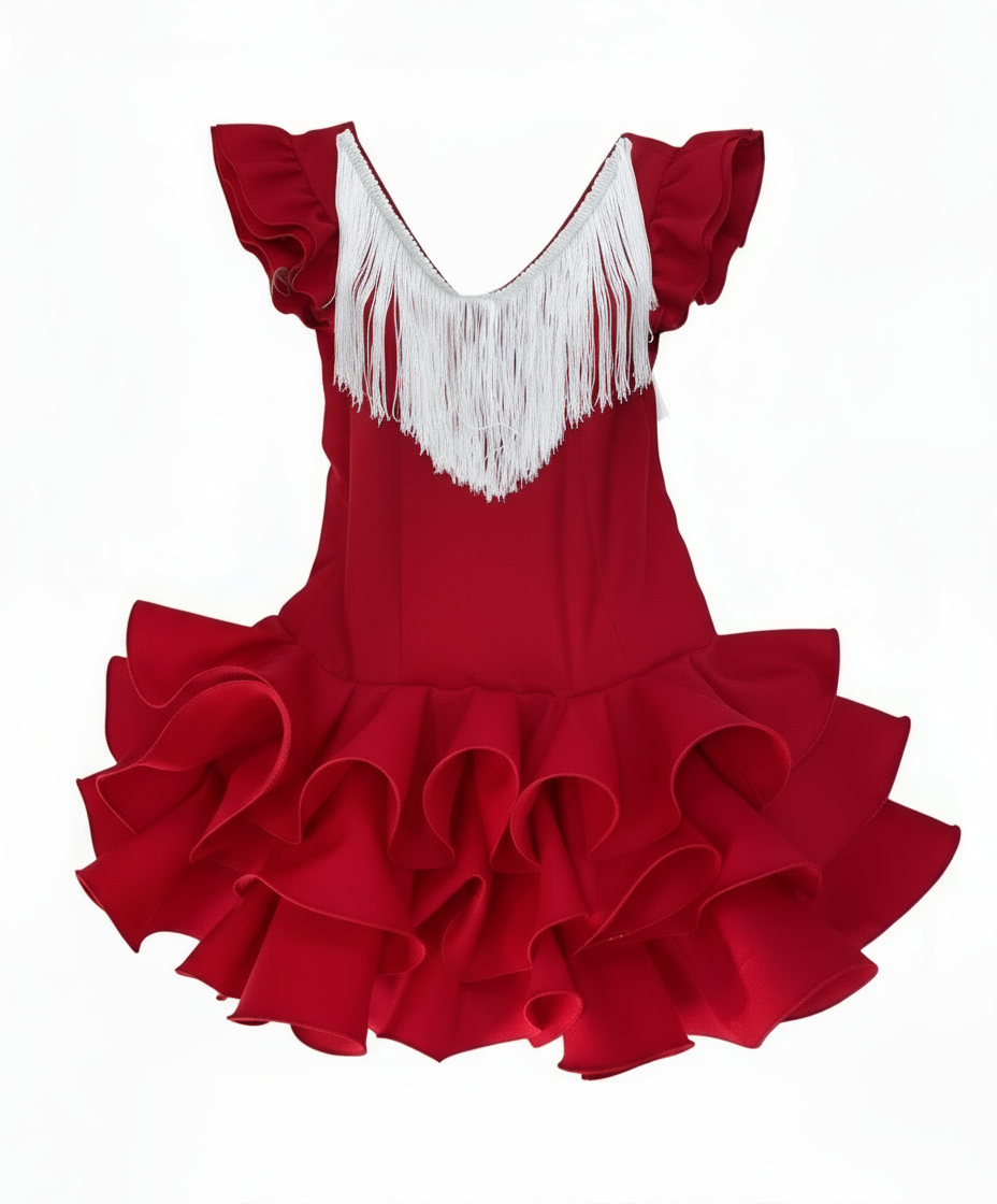 TRAJE FLAMENCA DE NIÑA  ROJO B2025