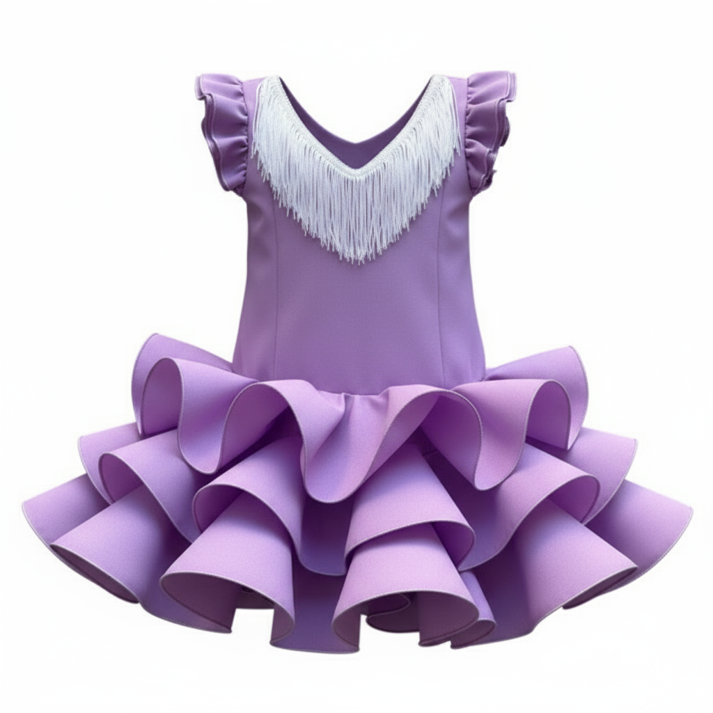 TRAJE FLAMENCA DE NIÑA  LILA B2025