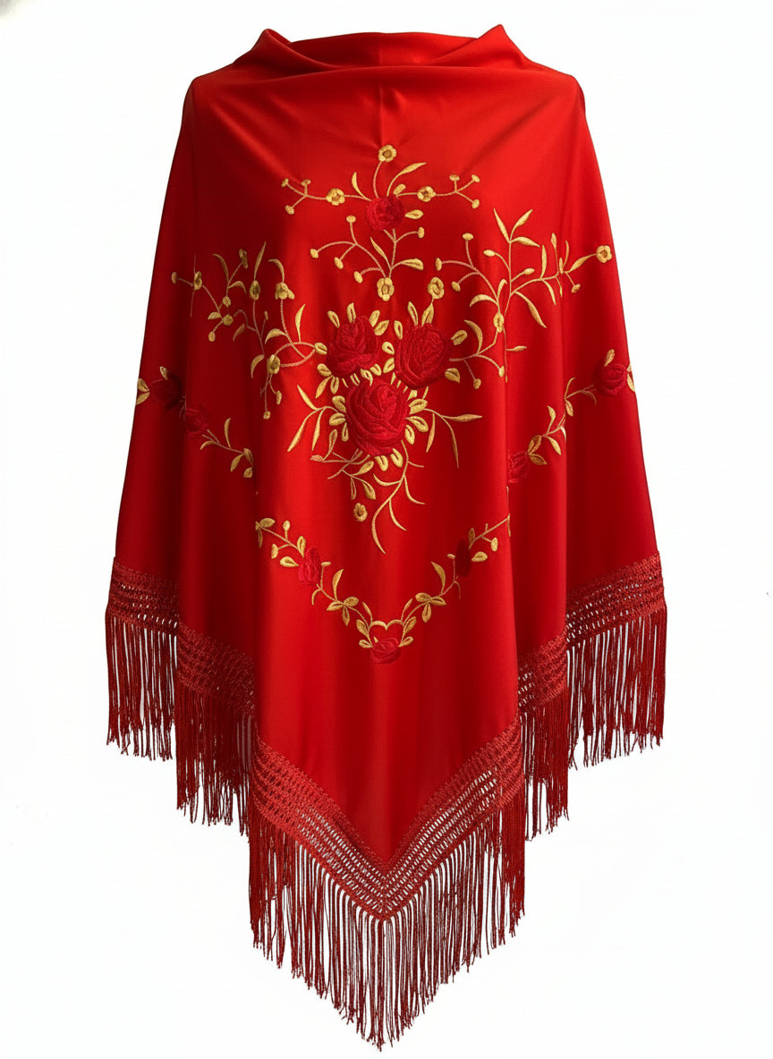 MANTÓN Rojo Con Dorado MT150-16