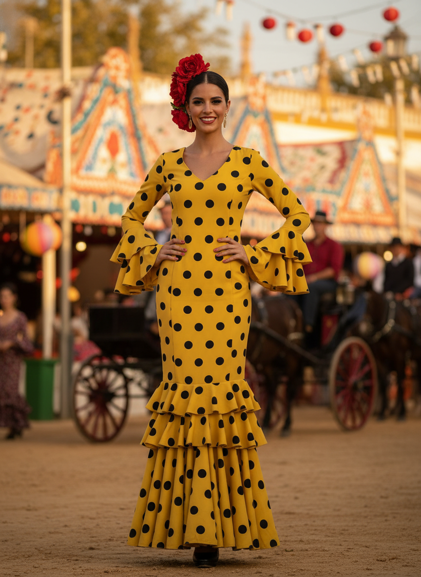 TRAJE FLAMENCA AMARILLO MANGO EMMA WU DESIGN X FLAMENCA M21041