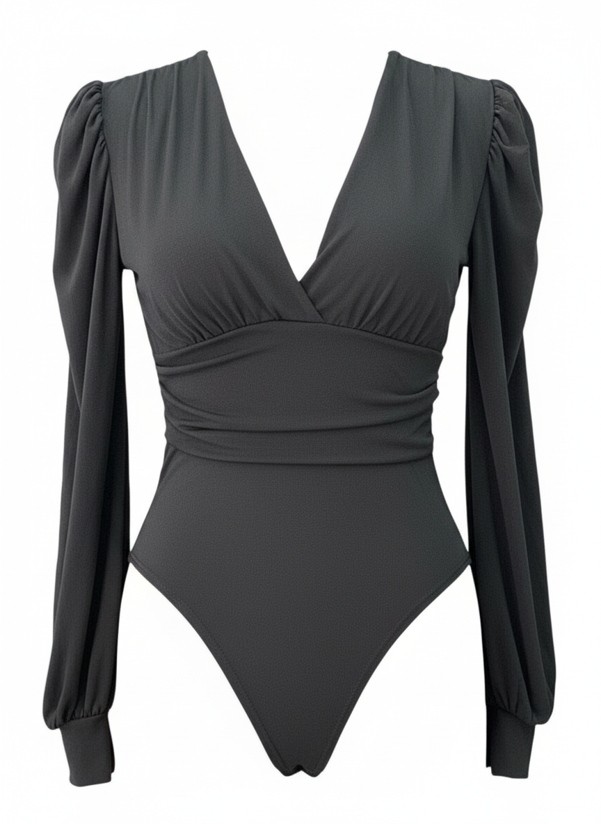 BODY MANGA LARGA - NEGRO - 4784