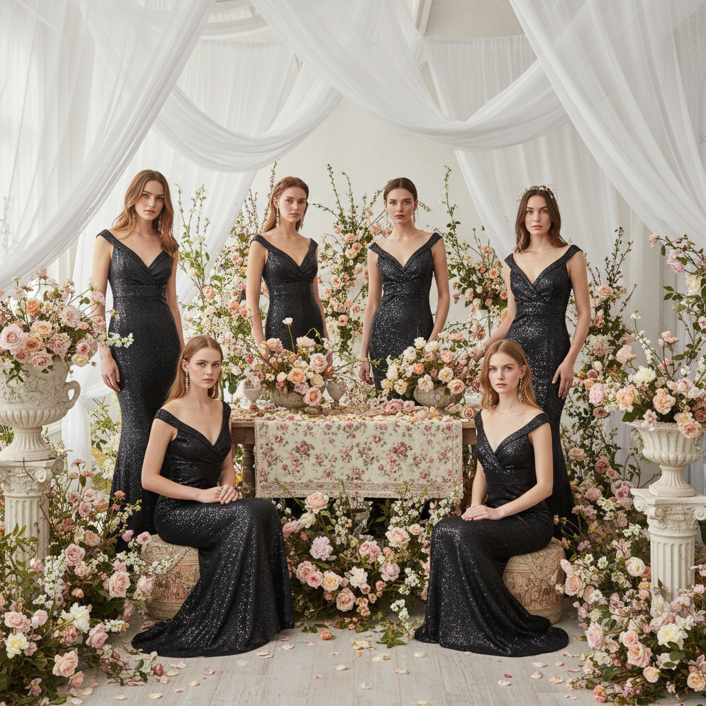 VESTIDO LARGO - NEGRO - 8813