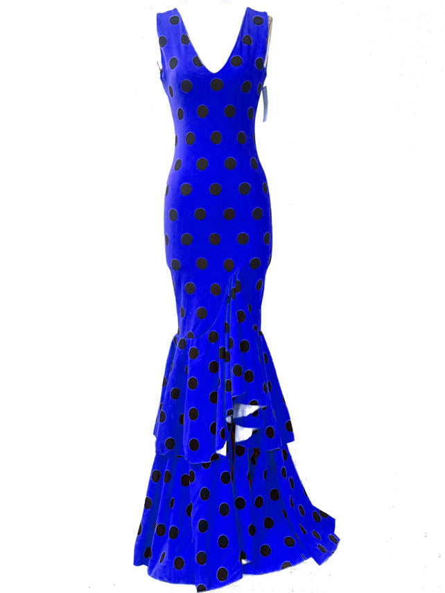 TRAJE FLAMENCA AZUL ELECTRICO EMMA WU DESIGN X FLAMENCA M0492