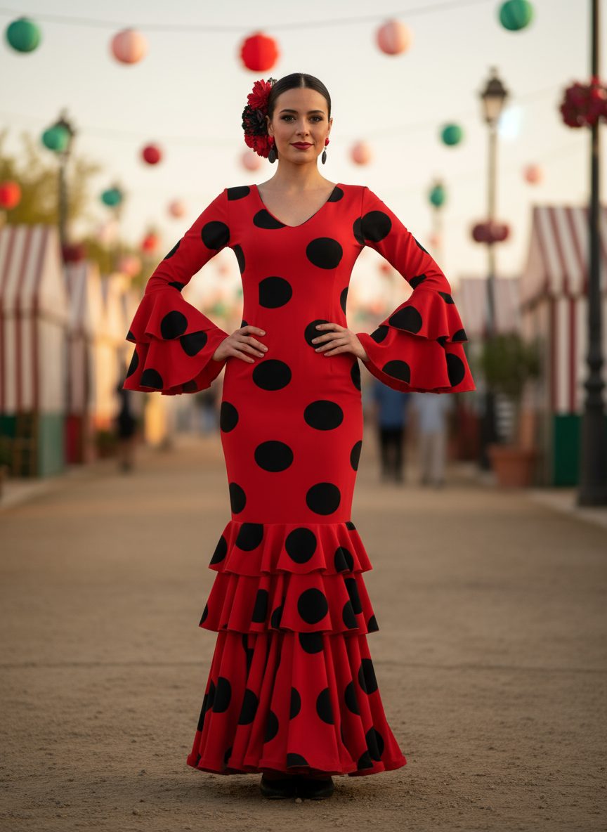 TRAJE FLAMENCA ROJO EMMA WU DESIGN X FLAMENCA 21045