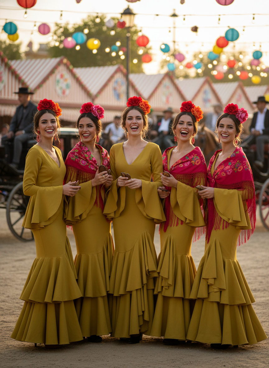 TRAJE FLAMENCA AMARILLO EMMA WU DESIGN X FLAMENCA 0495