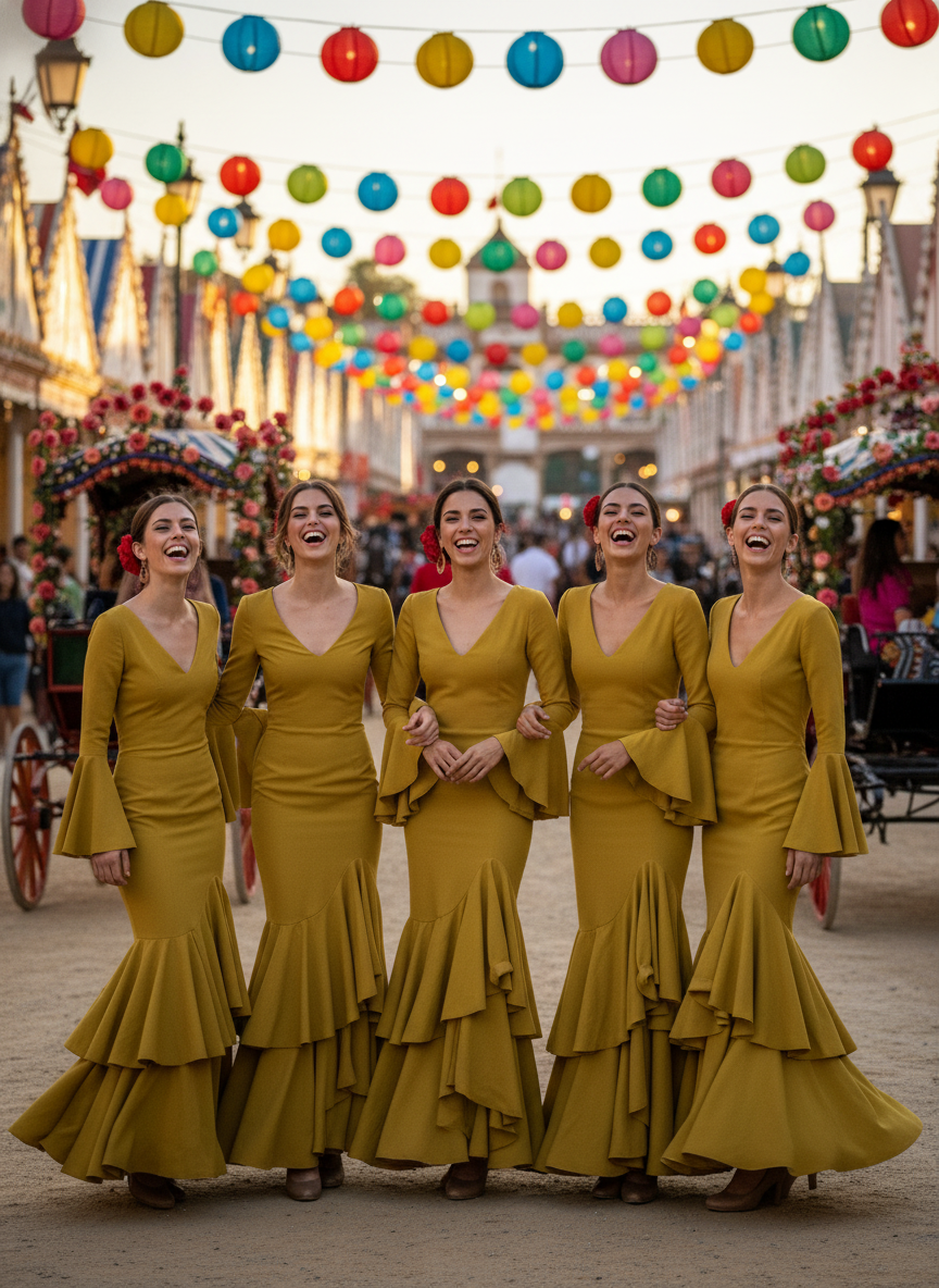 TRAJE FLAMENCA AMARILLO EMMA WU DESIGN X FLAMENCA 0495