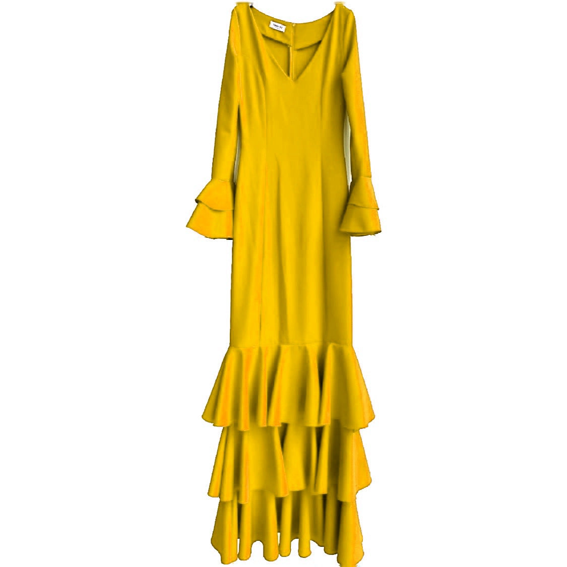 YELLOW FLAMENCO DRESS MANGO EMMA WU DESIGN X FLAMENCA 6320
