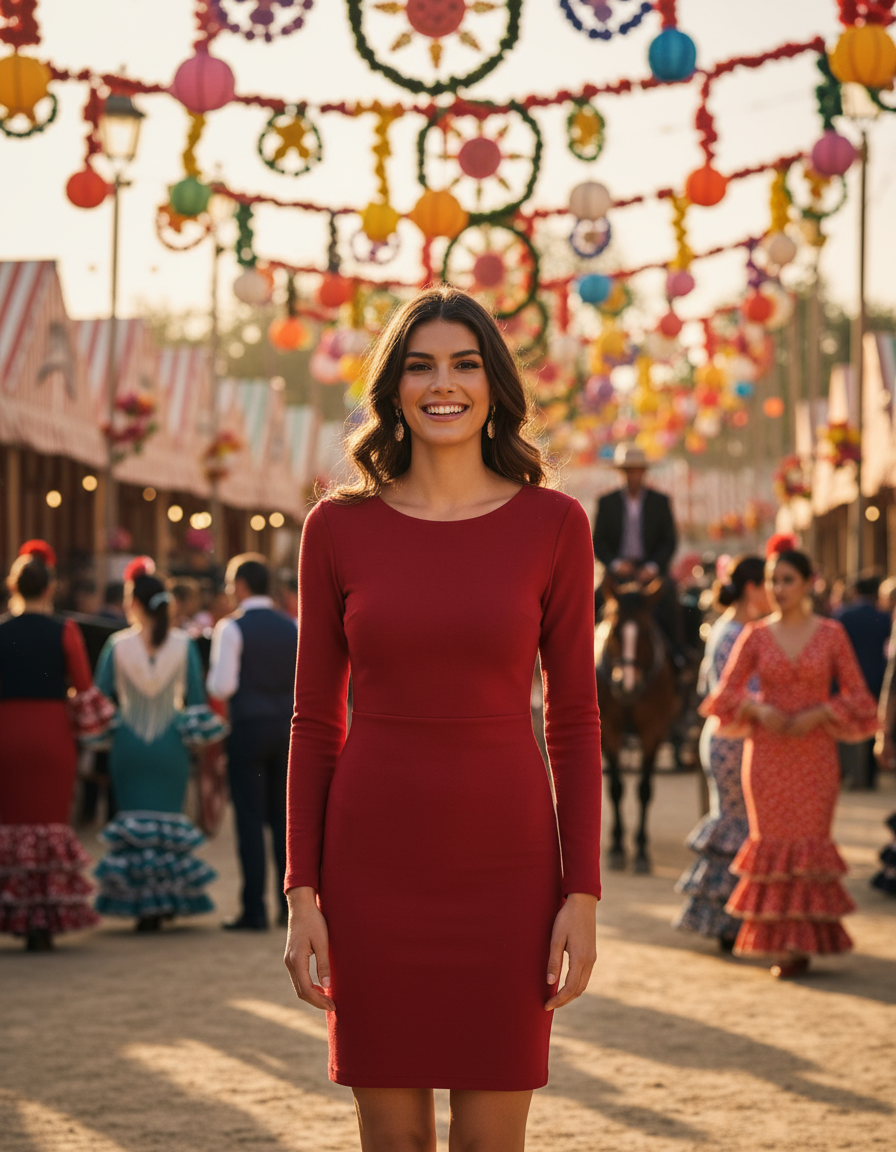 SHORT RED DRESS 3305