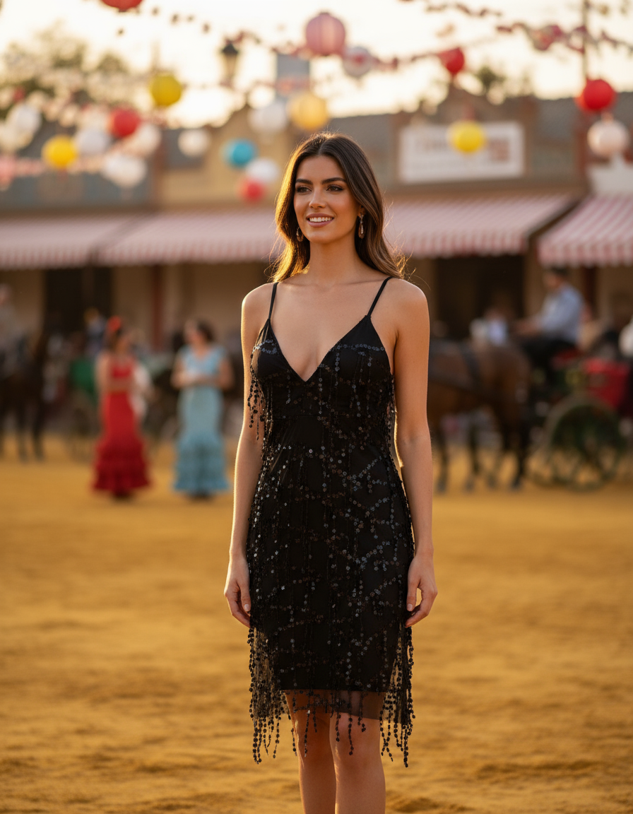 SHORT BLACK DRESS 4452