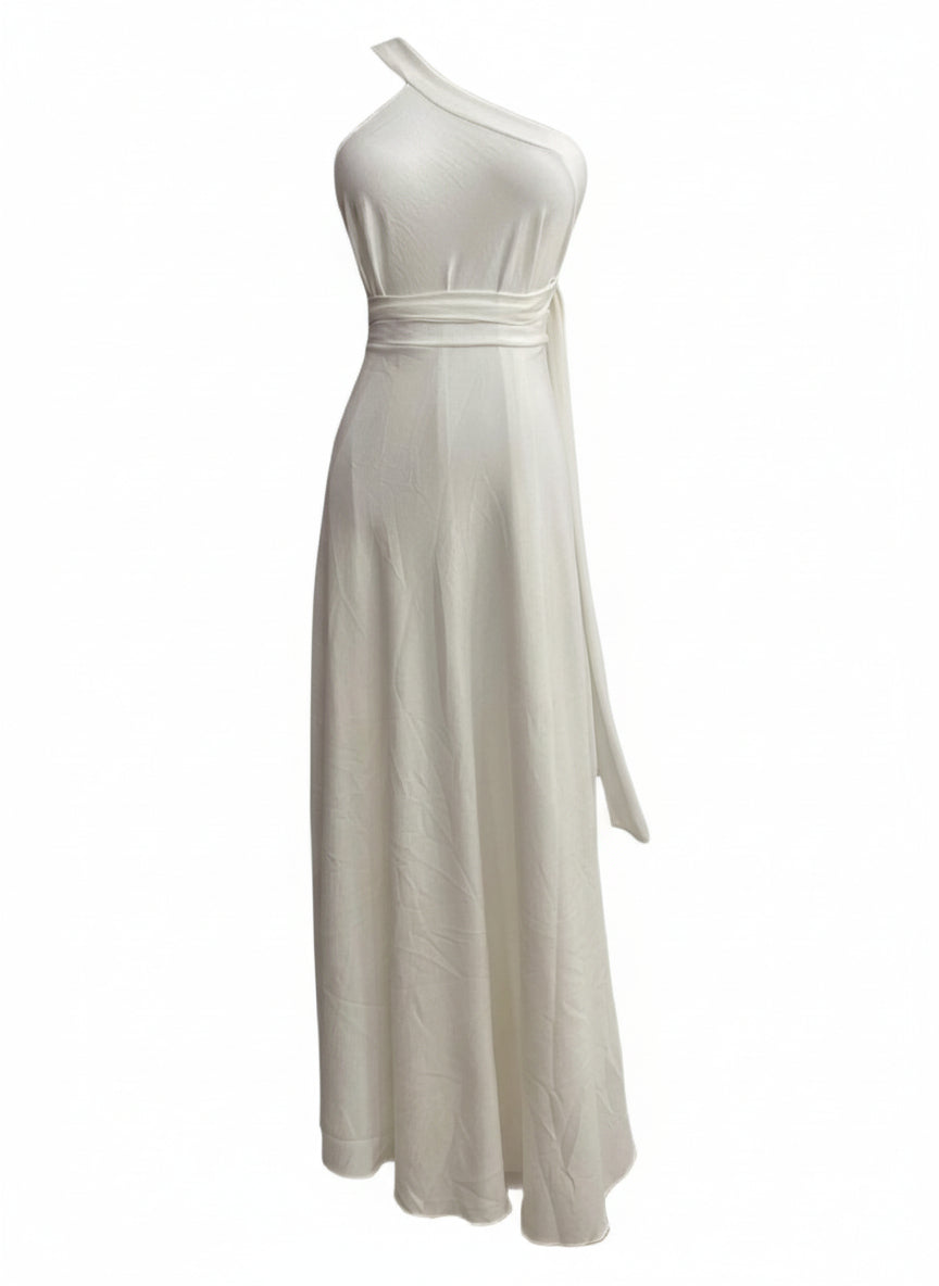 LONG DRESS / MULTI-POSITION SKIRT WHITE 6244