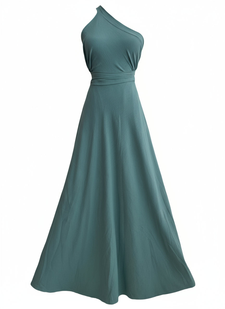 LONG DRESS / MULTI-POSITION SKIRT GREEN 6244