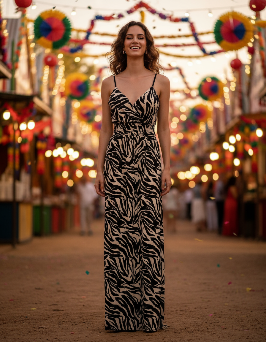 VESTIDO CORTO CEBRA 4618