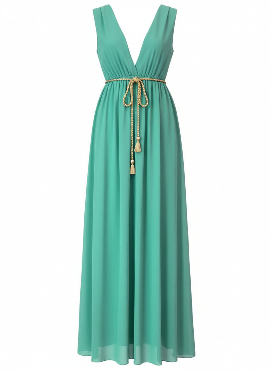 LONG GREEN SURGICAL DRESS 7296