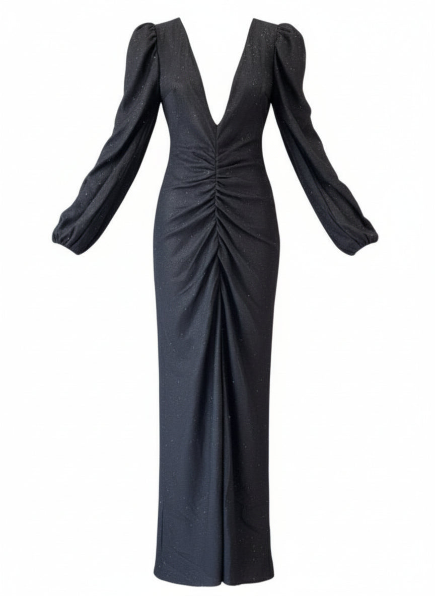 LONG BLACK DRESS 8815