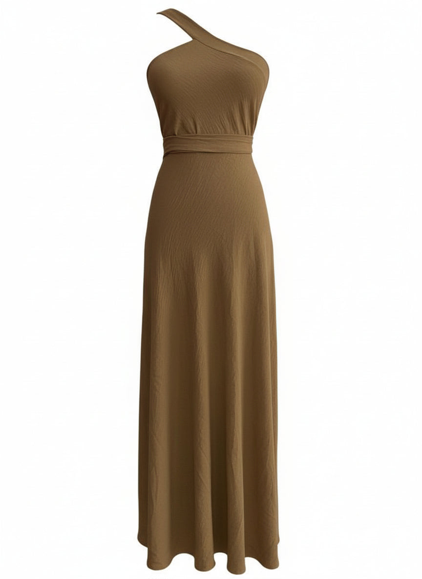 LONG DRESS / MULTI-POSITION SKIRT BROWN 6244