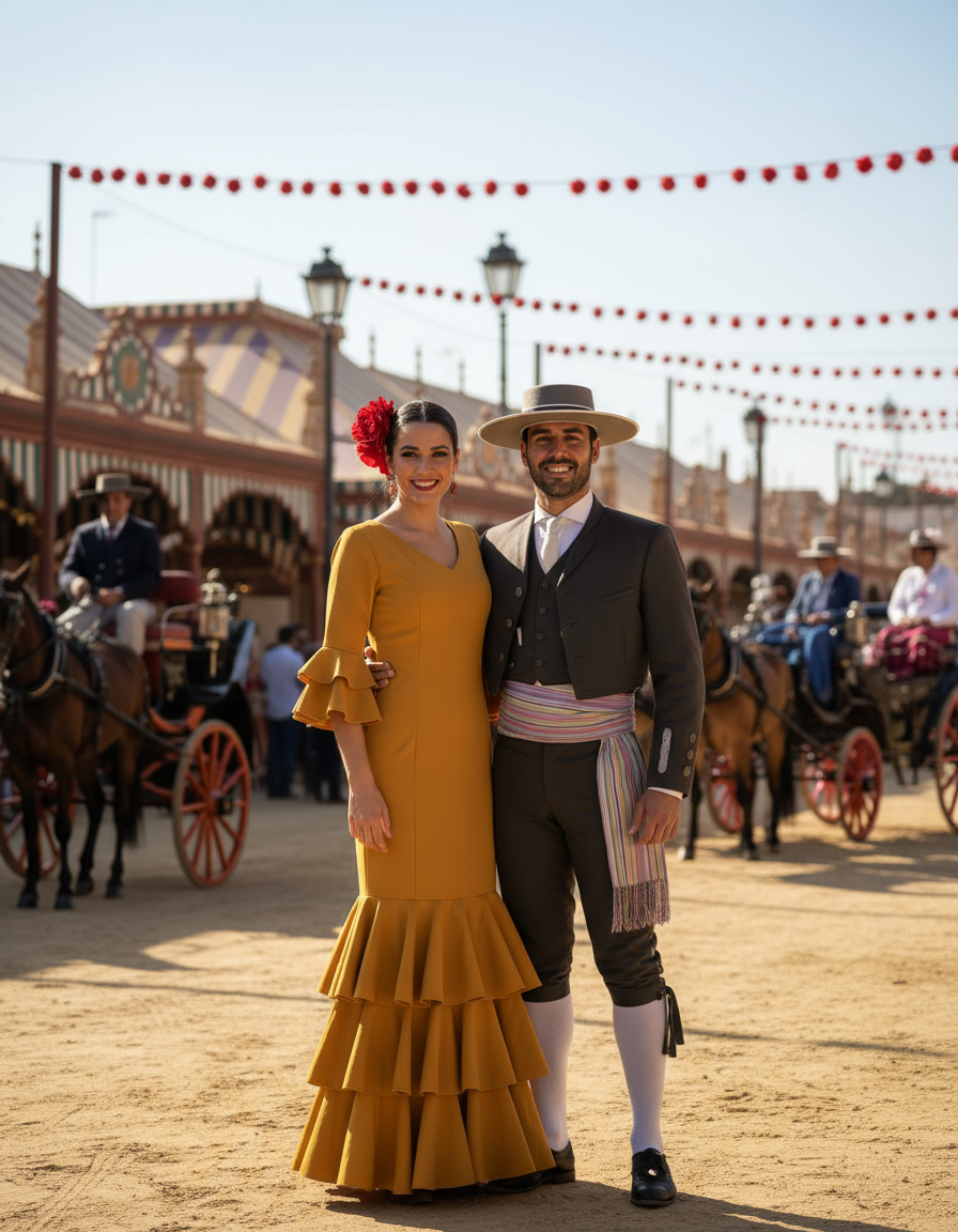 TRAJE FLAMENCA MOSTAZA EMMA WU DESIGN X FLAMENCA 4794