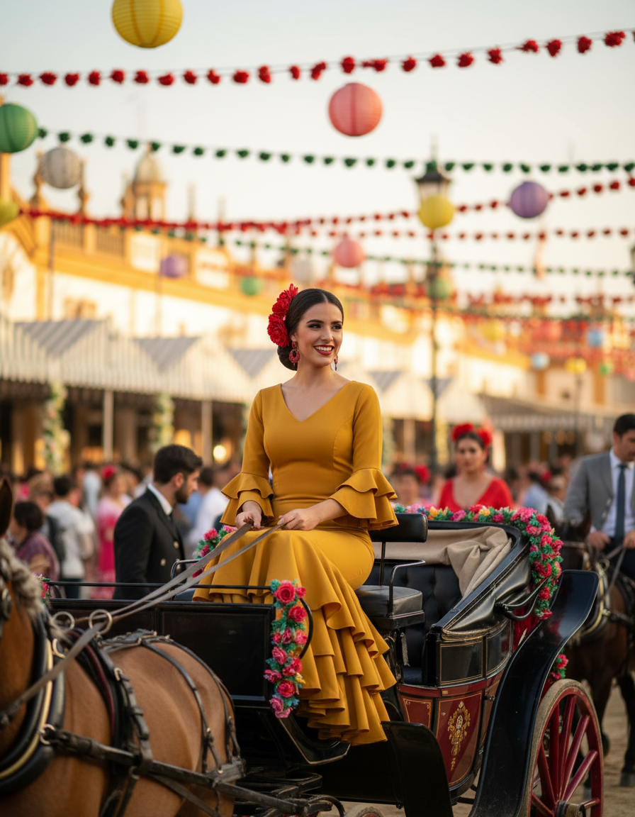 TRAJE FLAMENCA MOSTAZA EMMA WU DESIGN X FLAMENCA 4794