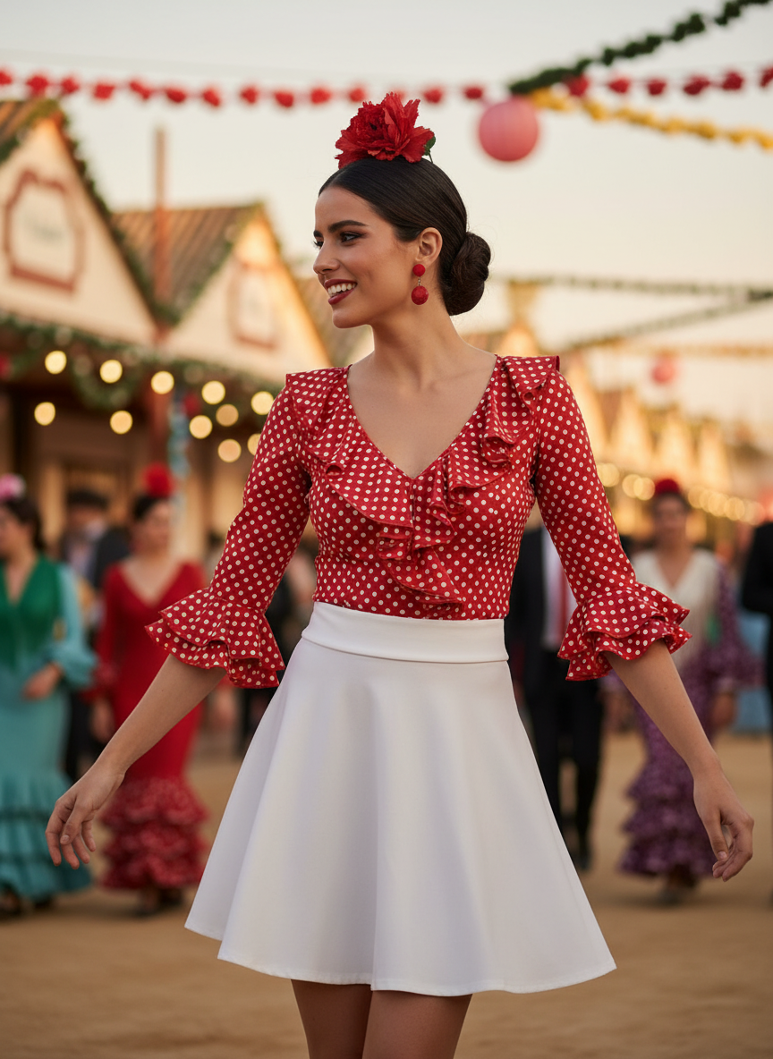 FALDA SKATER BLANCO 1642