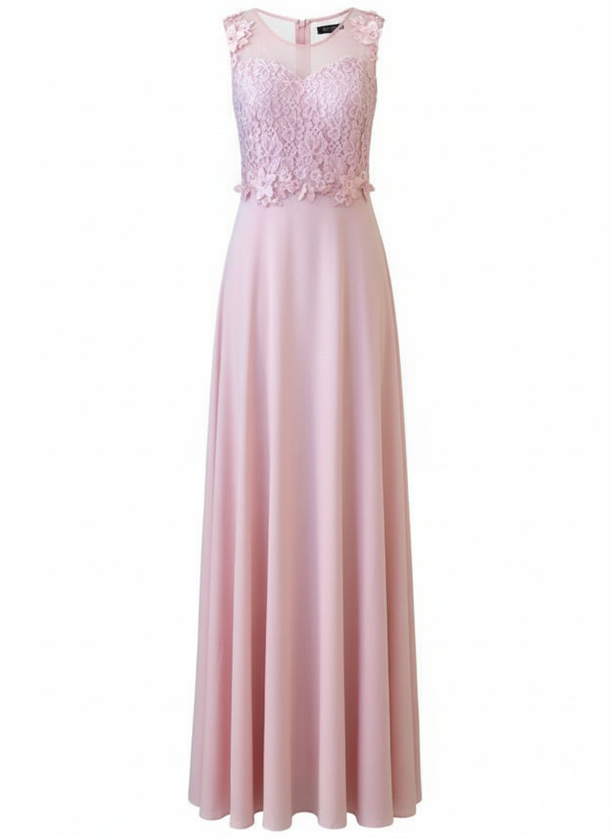 VESTIDO LARGO - ROSA BEBÉ - 0875