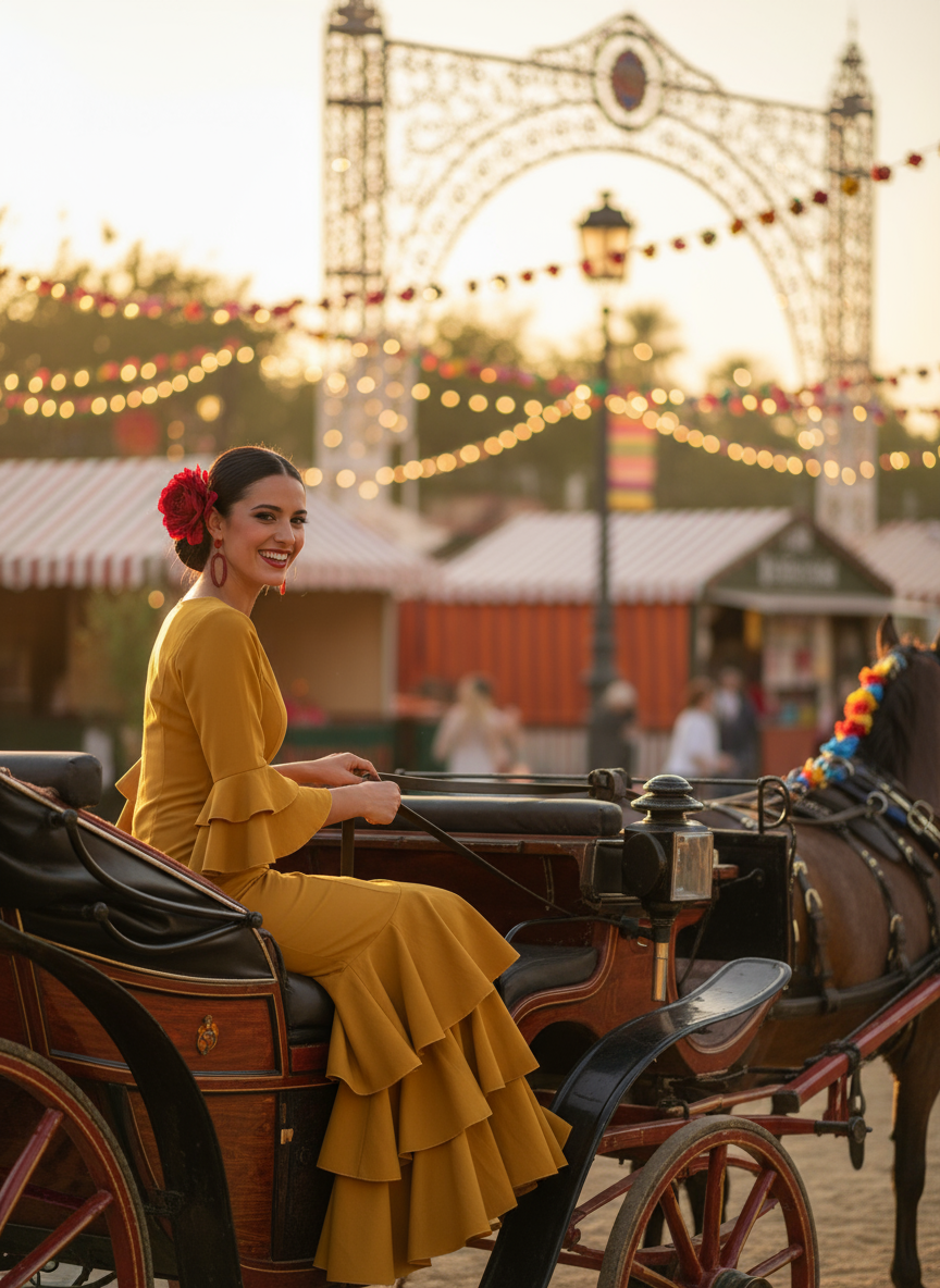 TRAJE FLAMENCA MOSTAZA EMMA WU DESIGN X FLAMENCA 4794