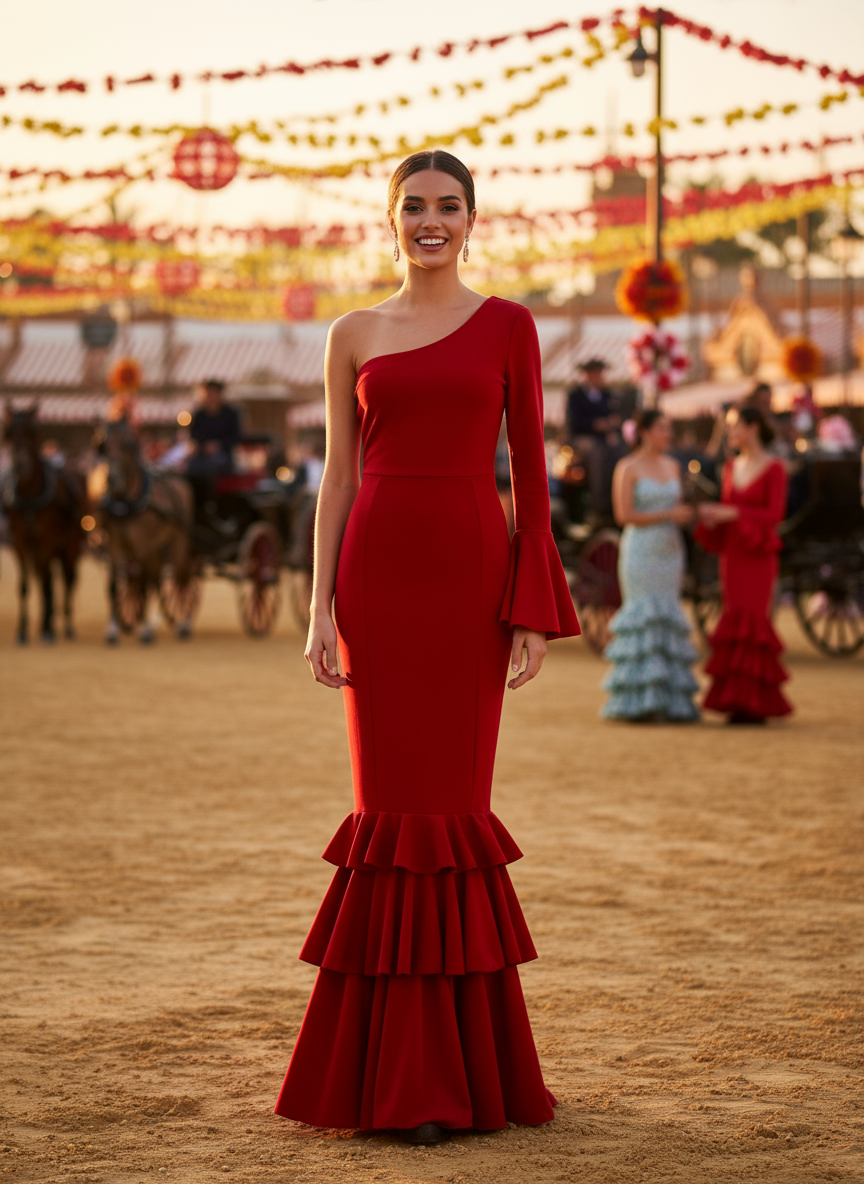 TRAJE FLAMENCA ROJO EMMA WU DESIGN X FLAMENCA 0215