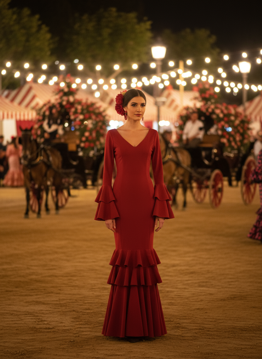 TRAJE FLAMENCA ROJO EMMA WU DESIGN X FLAMENCA 21041