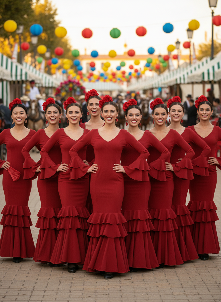 TRAJE FLAMENCA ROJO EMMA WU DESIGN X FLAMENCA 21041