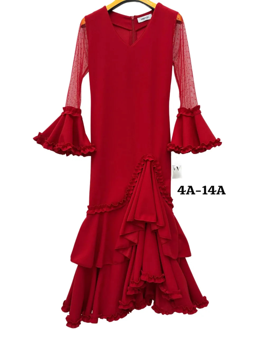 TRAJE FLAMENCA DE NIÑA  ROJO KL507