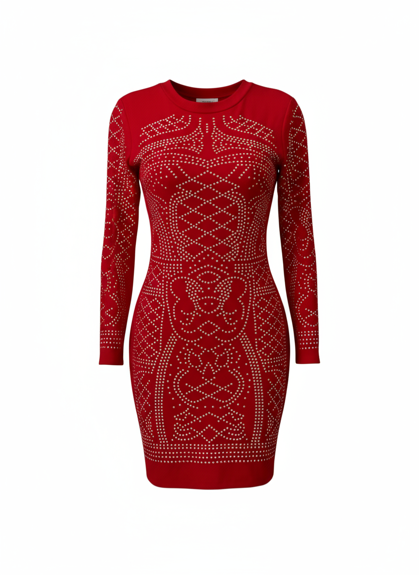 SHORT RED DRESS 5038